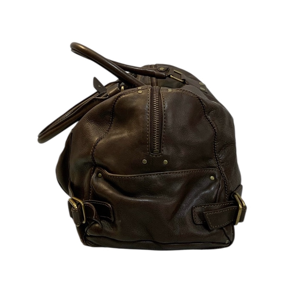Ellen Tracy Women’s Brown Leather Paddington Handbag - Picture 3 of 14